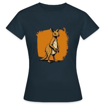 Känguru comic cartoon Style - Frauen T-Shirt - Navy - Vorne - AI Model Female 172 dark (172cm)