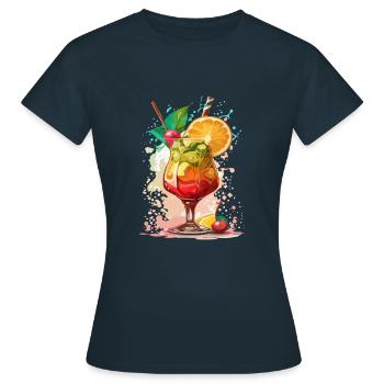Cocktail - T-shirt Femme - marine - Devant - AI Model Female 172 dark (172cm)