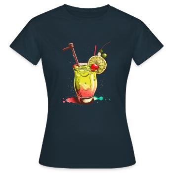 Cocktail - T-shirt Femme - marine - Devant - AI Model Female 172 dark (172cm)