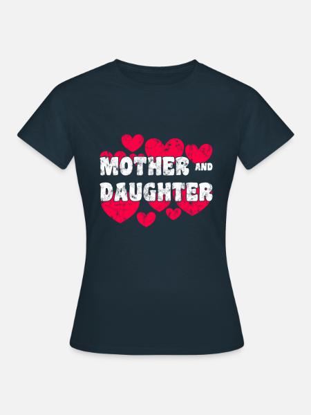 Mutter und Tochter - Frauen T-Shirt - Navy
