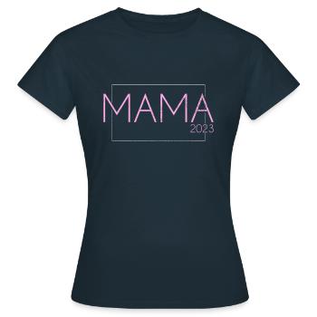 Mom 2023 - Women's T-Shirt - navy - Front - AI Model Female 172 dark (172cm)
