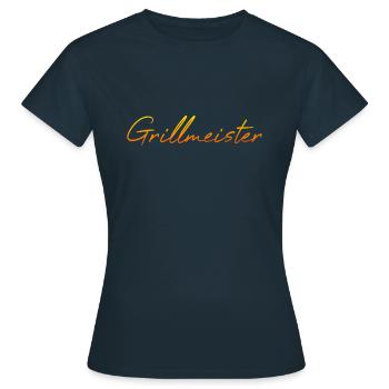 Grillmeister - Frauen T-Shirt - Navy - Vorne - AI Model Female 172 dark (172cm)