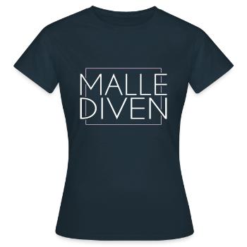 Malle Diven - Frauen T-Shirt - Navy - Vorne - AI Model Female 172 dark (172cm)
