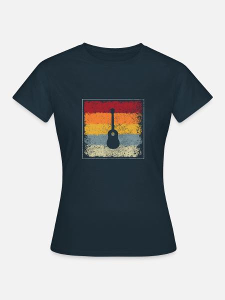 Gitarre Retro - Frauen T-Shirt - Navy