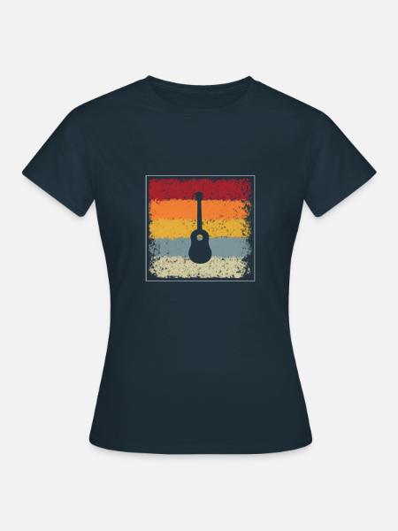 Gitarre Retro - Frauen T-Shirt - Navy