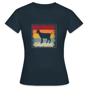 Goat Retro - Women's T-Shirt - navy - Front - AI Model Female 172 dark (172cm)