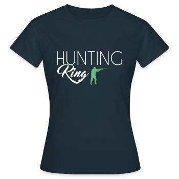 Hunting King - Frauen T-Shirt - Navy - Vorne - AI Model Female 172 dark (172cm)