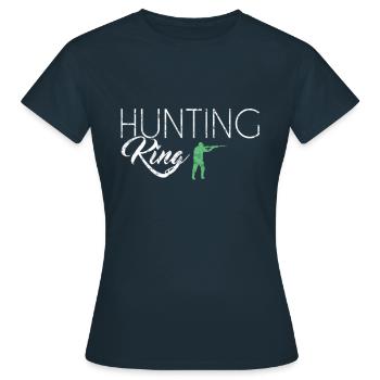 Hunting King - Frauen T-Shirt - Navy - Vorne - AI Model Female 172 dark (172cm)