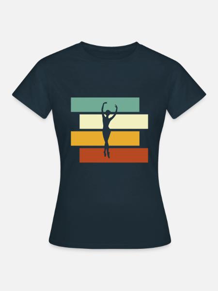 Tanzen Retro - Frauen T-Shirt - Navy