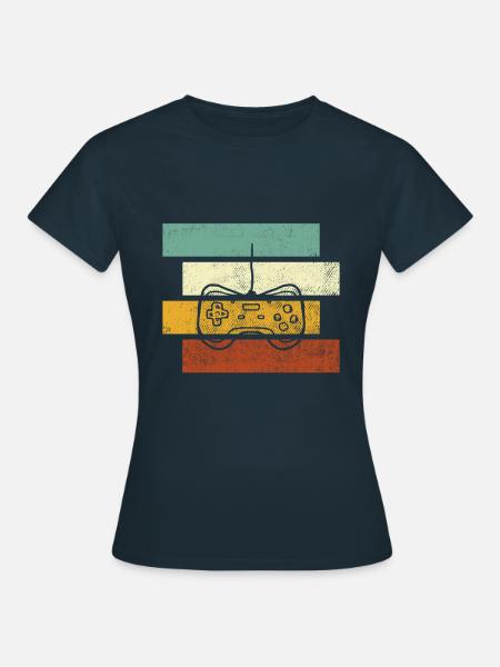 Gaming Retro - Frauen T-Shirt - Navy