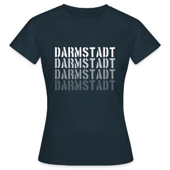 Darmstadt - Frauen T-Shirt - Navy - Vorne - AI Model Female 172 dark (172cm)