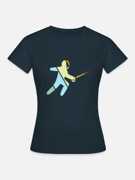 Fechten Retro - Frauen T-Shirt - Navy
