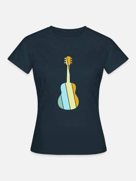 Gitarre Retro - Frauen T-Shirt - Navy