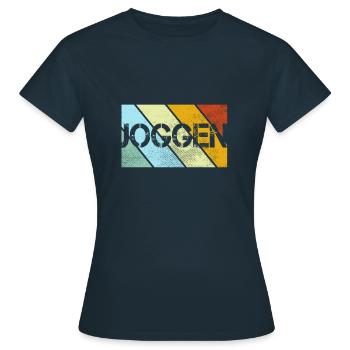 Jogging Rétro - T-shirt Femme - marine - Devant - AI Model Female 172 dark (172cm)