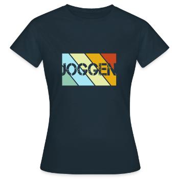 Jogging Rétro - T-shirt Femme - marine - Devant - AI Model Female 172 dark (172cm)