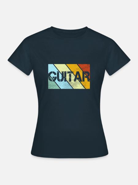 Gitarre Retro - Frauen T-Shirt - Navy