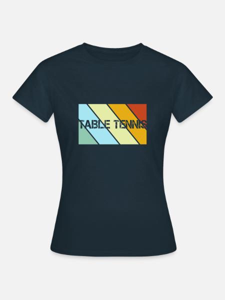 Tischtennis Retro - Frauen T-Shirt - Navy