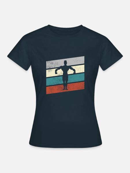 body building retro - Frauen T-Shirt - Navy