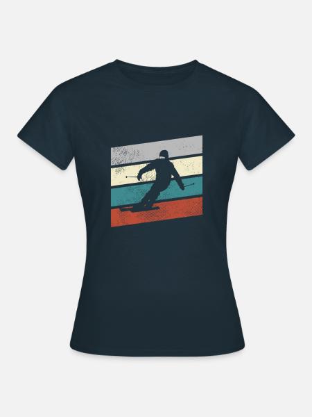 Ski Retro - Frauen T-Shirt - Navy