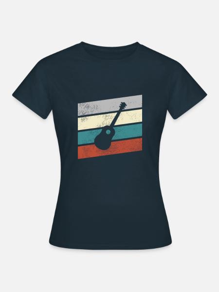 Gitarre Retro - Frauen T-Shirt - Navy