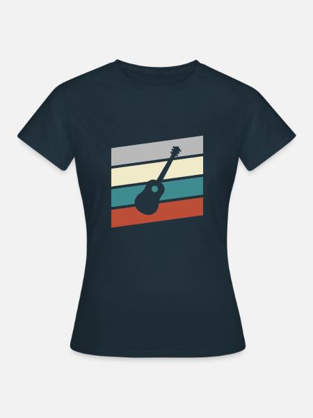 Gitarre Retro - Frauen T-Shirt - Navy