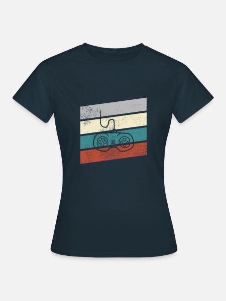 Gaming Retro - Frauen T-Shirt - Navy