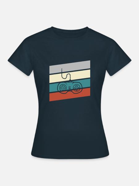 Gaming Retro - Frauen T-Shirt - Navy