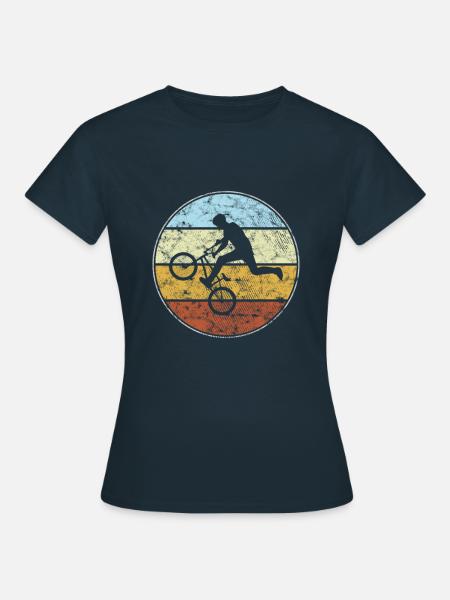 bmx retro - Frauen T-Shirt - Navy