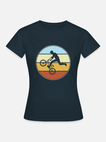 bmx retro - Frauen T-Shirt - Navy