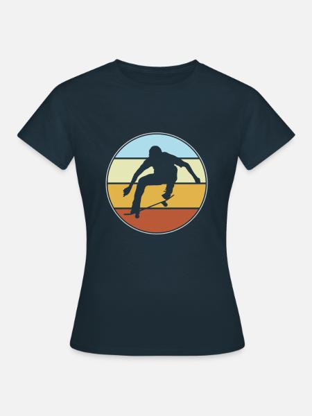 Skating Retro - Frauen T-Shirt - Navy