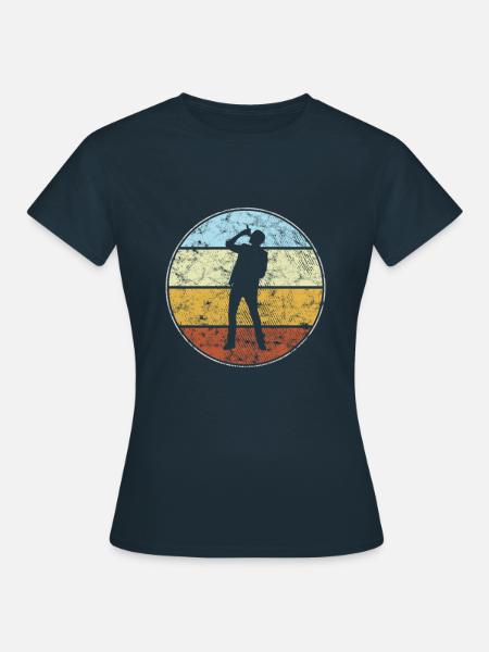 Sänger Retro - Frauen T-Shirt - Navy