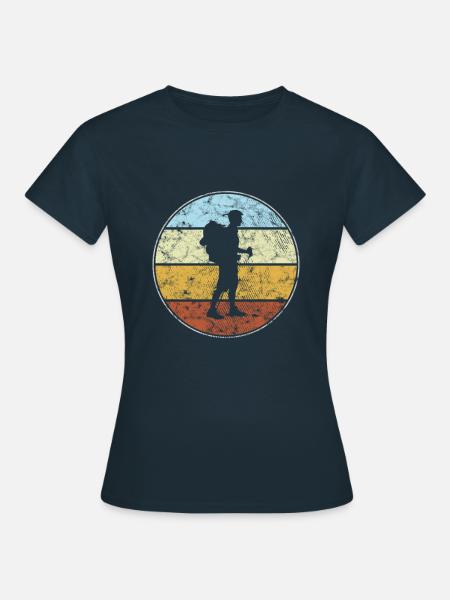 Wandern Retro - Frauen T-Shirt - Navy