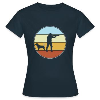 Hunter Rétro - T-shirt Femme - marine - Devant - AI Model Female 172 dark (172cm)