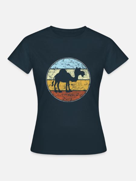 Dromedar Retro - Frauen T-Shirt - Navy