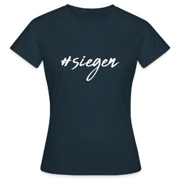 Siegen - Frauen T-Shirt - Navy - Vorne - AI Model Female 172 dark (172cm)