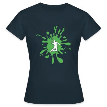 Badminton - Frauen T-Shirt - Navy - Vorne - AI Model Female 172 dark (172cm)