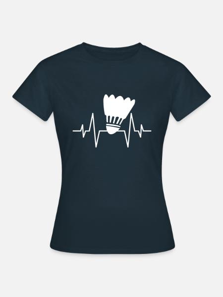 Federball Herzschlag - Frauen T-Shirt - Navy