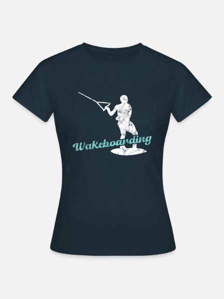 Wakeboarding - Frauen T-Shirt - Navy
