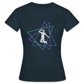 Singen - Frauen T-Shirt - Navy - Vorne - AI Model Female 172 dark (172cm)
