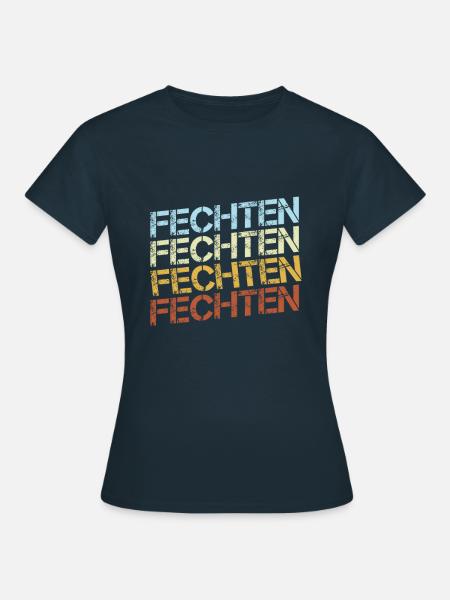 Fechten Retro - Frauen T-Shirt - Navy