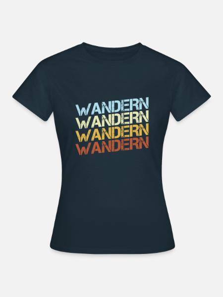 Wandern Retro - Frauen T-Shirt - Navy