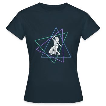 Singen - Frauen T-Shirt - Navy - Vorne - AI Model Female 172 dark (172cm)