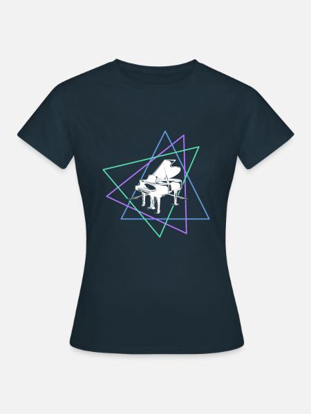 Klavier - Frauen T-Shirt - Navy
