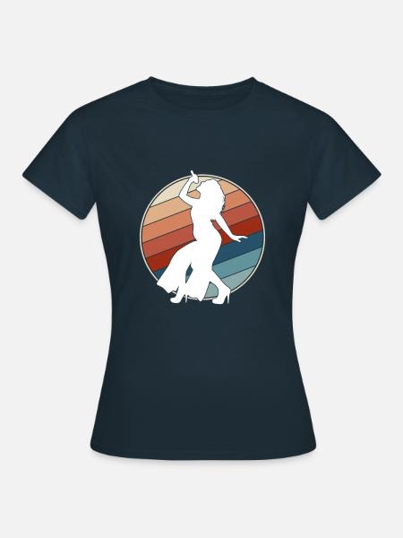 Sängerin Retro - Frauen T-Shirt - Navy