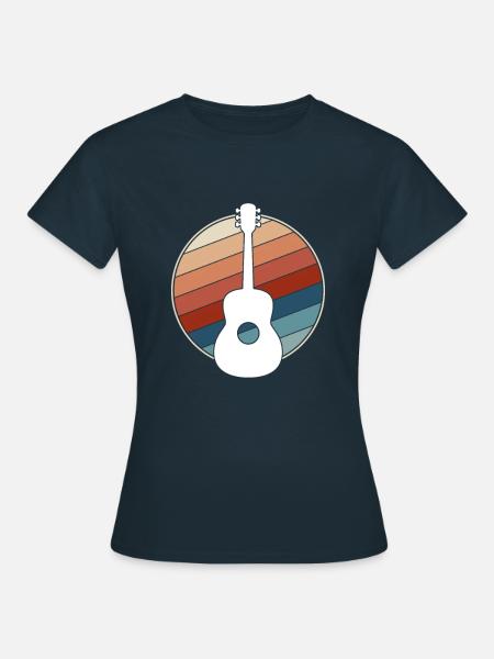 Gitarre retro - Frauen T-Shirt - Navy