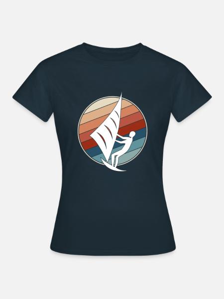 Kite Retro - Frauen T-Shirt - Navy