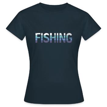 Angling - Women's T-Shirt - navy - Front - AI Model Female 172 dark (172cm)