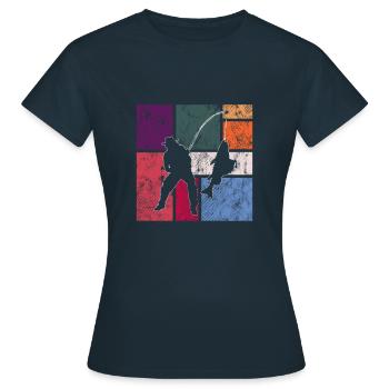 Angling - Women's T-Shirt - navy - Front - AI Model Female 172 dark (172cm)
