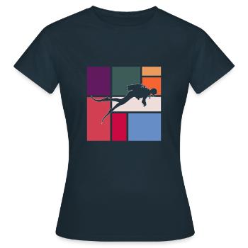 Plonger - T-shirt Femme - marine - Devant - AI Model Female 172 dark (172cm)