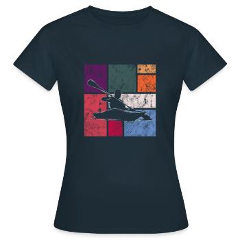 Kanu - Frauen T-Shirt - Navy - Vorne - AI Model Female 172 dark (172cm)